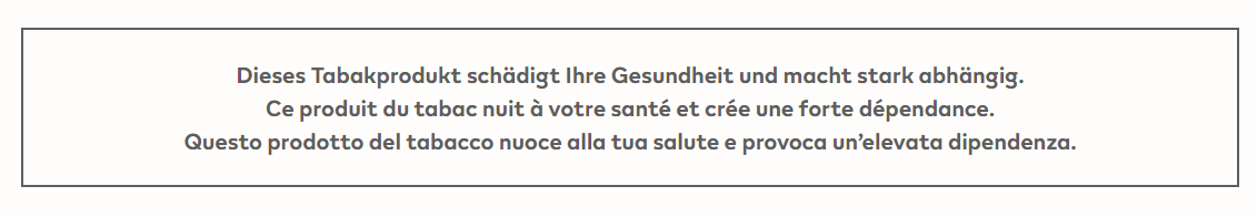 Health warning Health warning