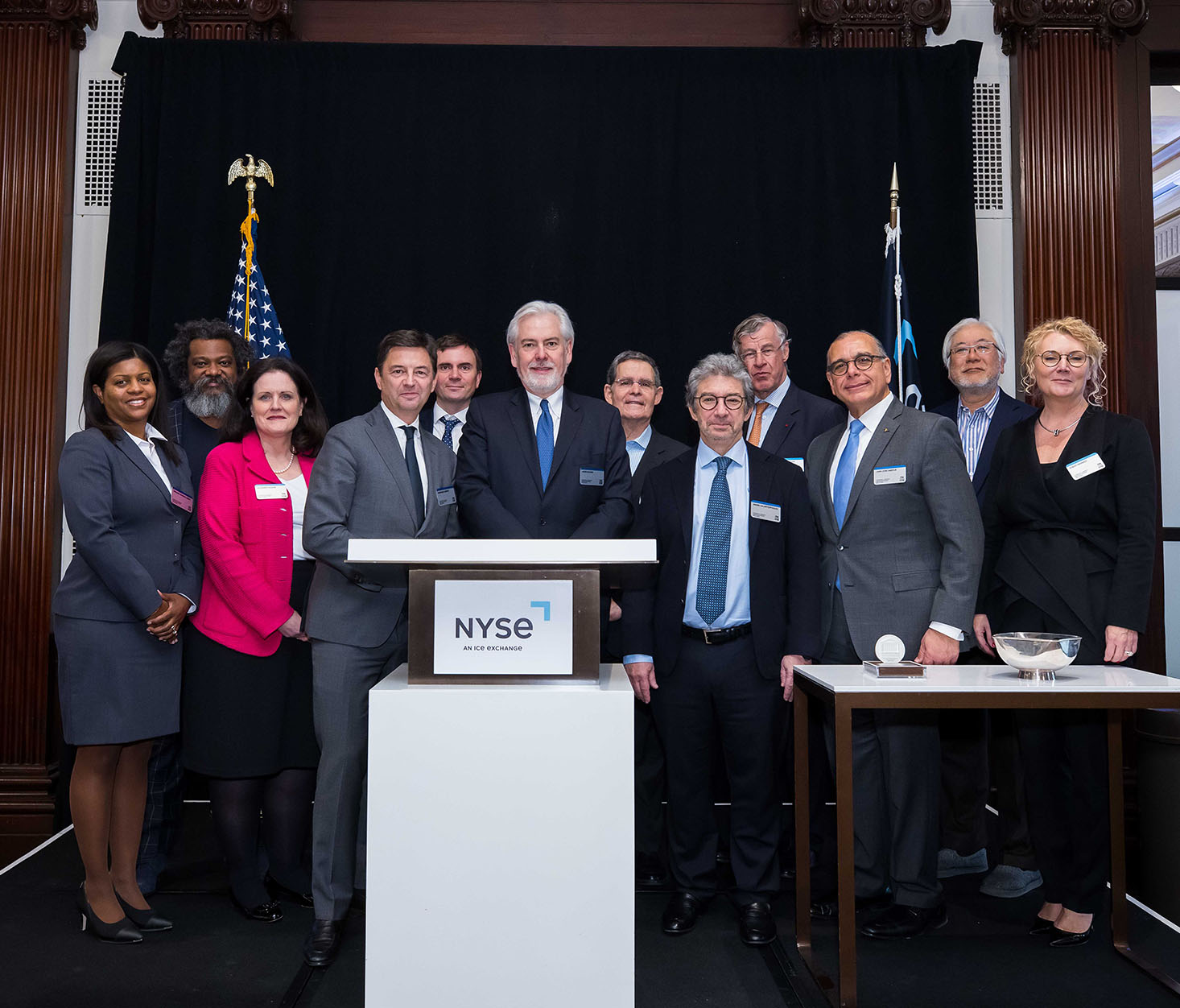 Philip Morris International board members at the New York Stock Exchange