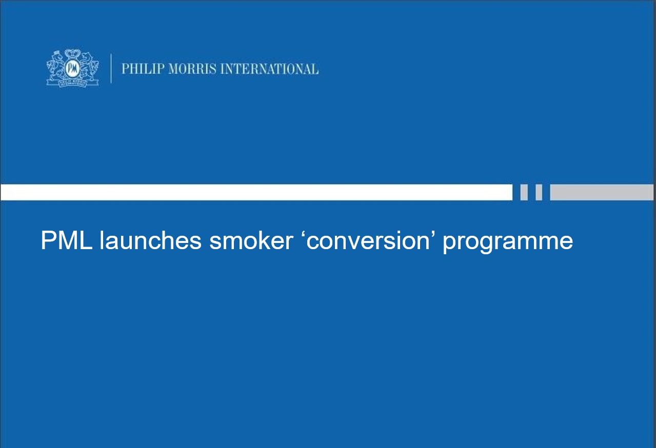 Philip Morris UK launches 7day smoker 'conversion' programme as it